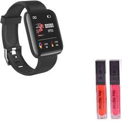 ID-116 Smartwatch and Matte Me Ultra Smooth Liquid Lipstick